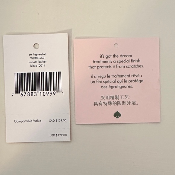 Kate Spade Black Leather Card Holder / Wallet - Picture 9 of 9